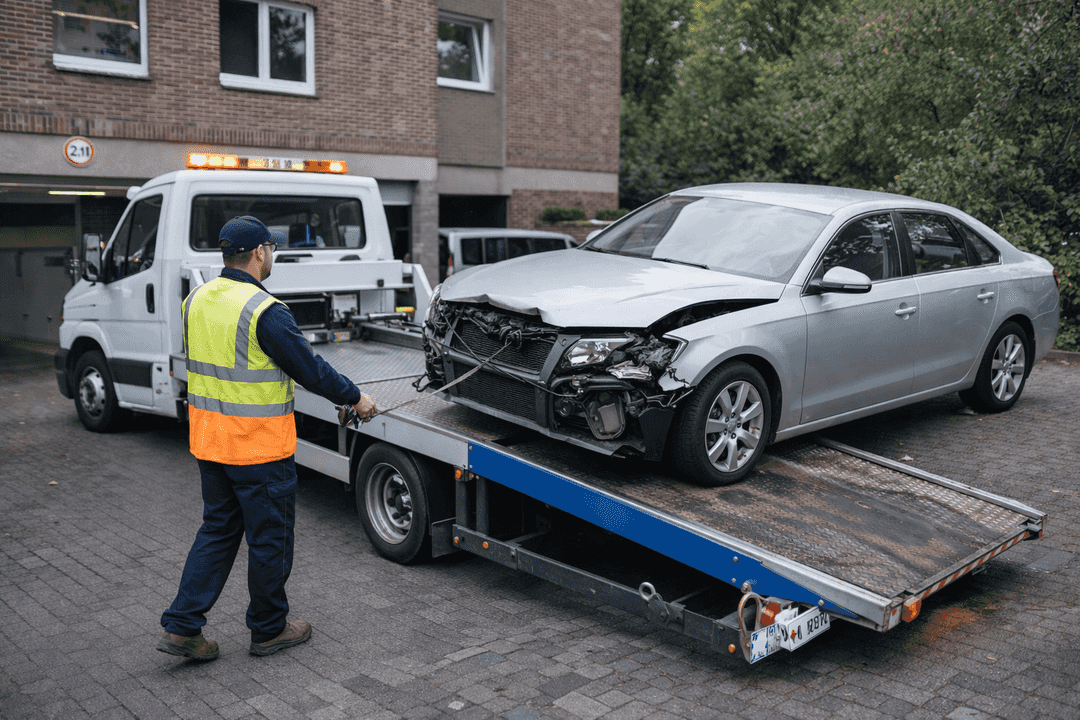Abholung und Verladung bei der Autoverwertung Goslar 